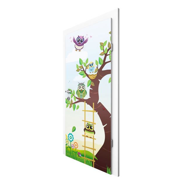 Door Wallpapers landscape No.YK23 Funny Owl Tree
