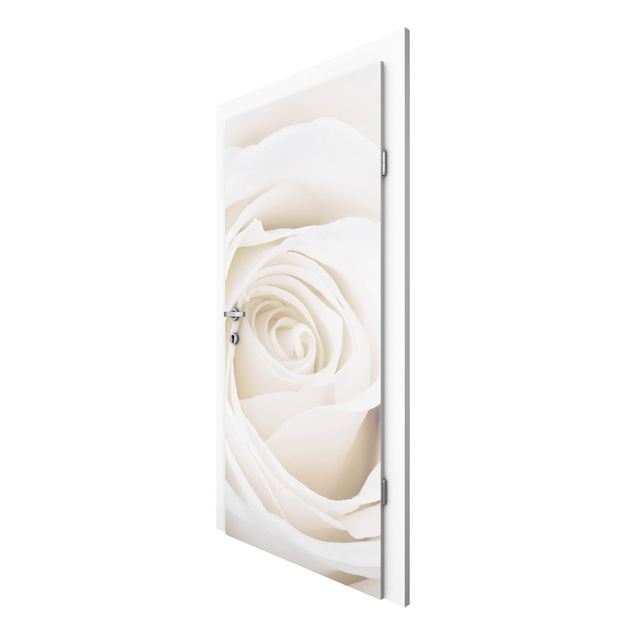 Door Wallpapers flower Pretty White Rose