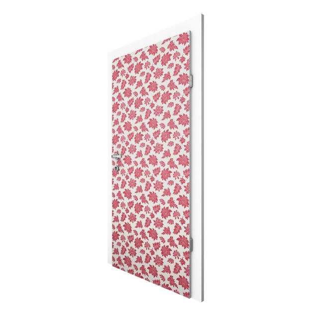 Wallpapers modern Red Baroque Floral Pattern
