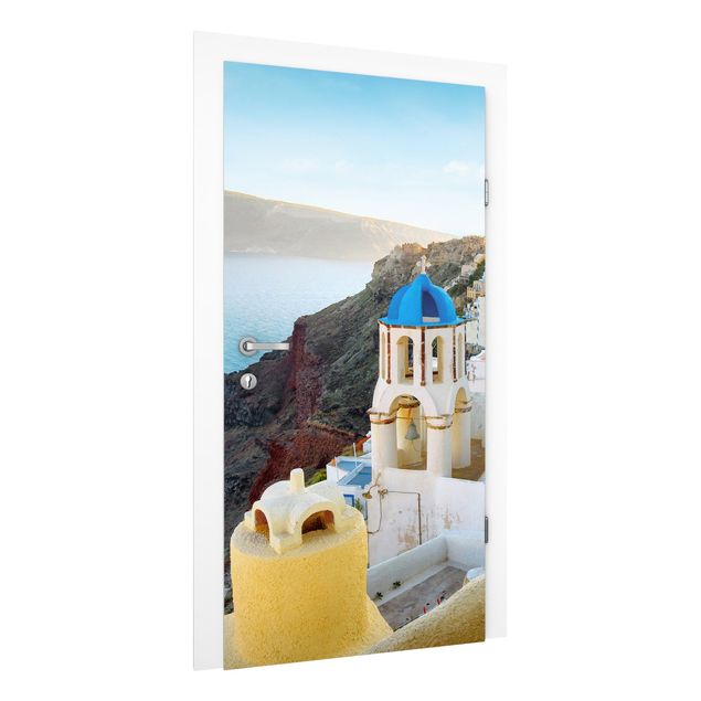 Wallpapers coast Santorini