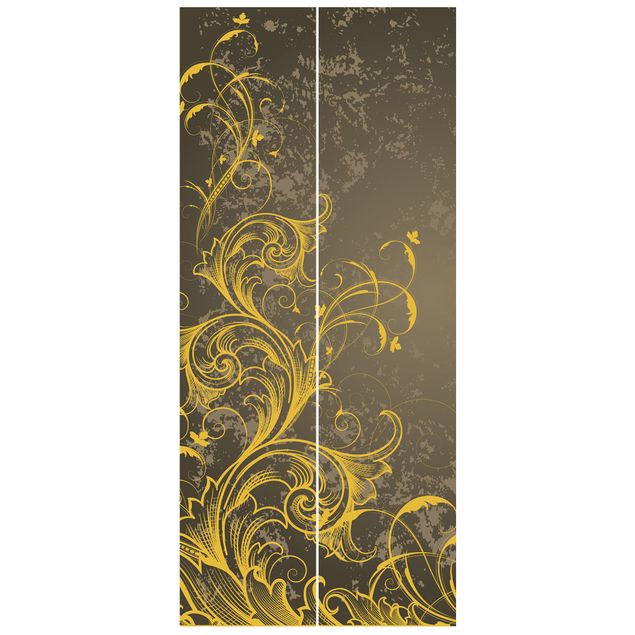 Wallpapers modern Flourishes In Gold And Silver