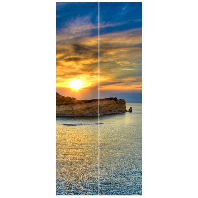 Wallpapers coast Sunset Over Corfu