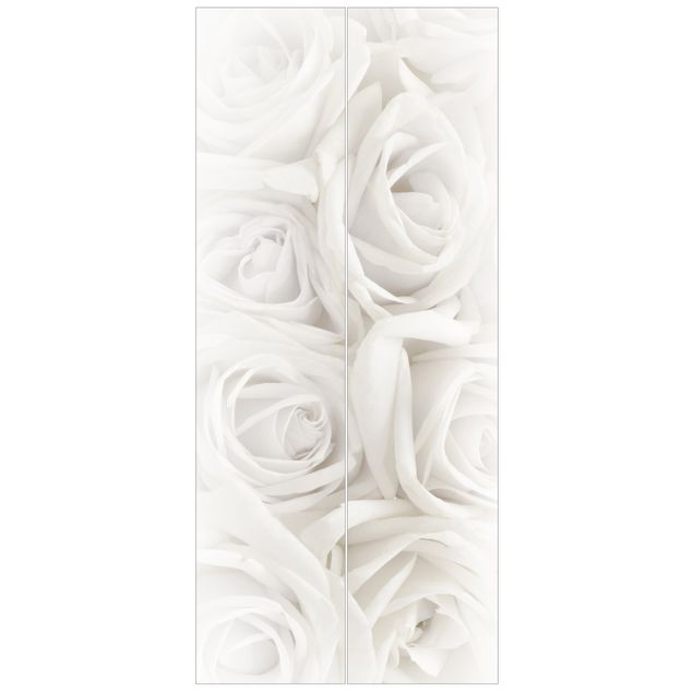 Floral wallpaper White Roses