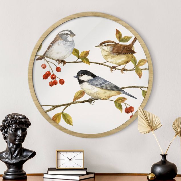 Nursery decoration Birds And Berries - Tits