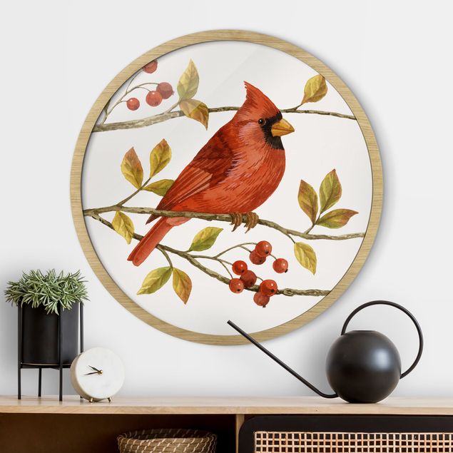 Nursery decoration Birds And Berries - Northern Cardinal
