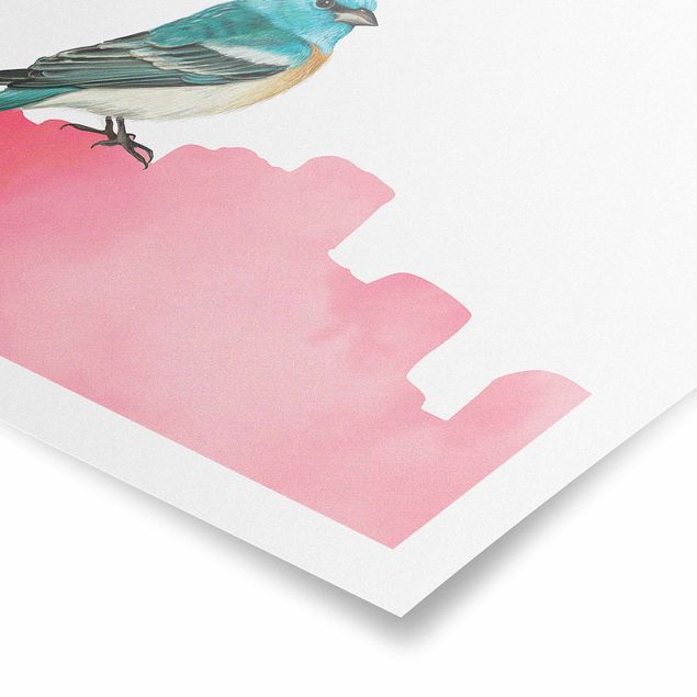 Prints Bird On Pink Backdrop