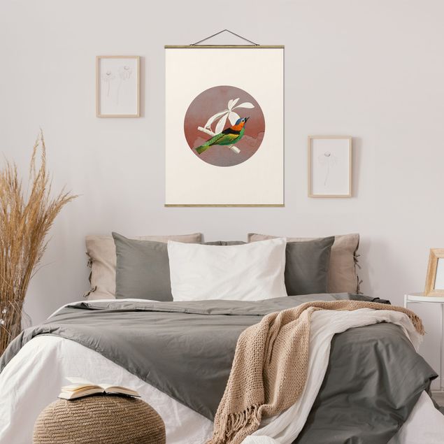 Animal canvas Bird Collage In A Circle ll