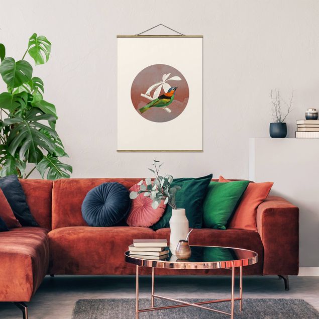 Prints modern Bird Collage In A Circle ll