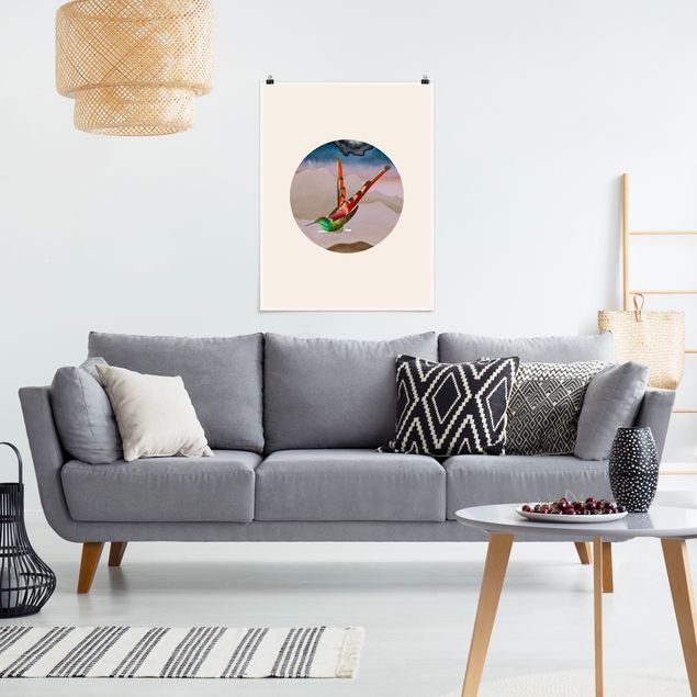 Animal canvas Bird Collage In A Circle