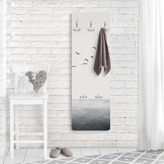 Wall mounted coat rack animals Birds Migrating South