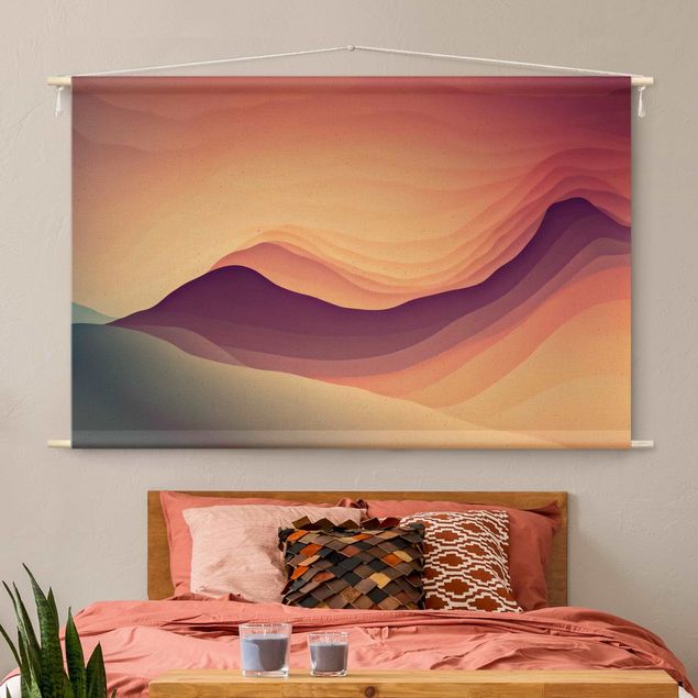 extra large wall tapestry Warming Colour Gradient