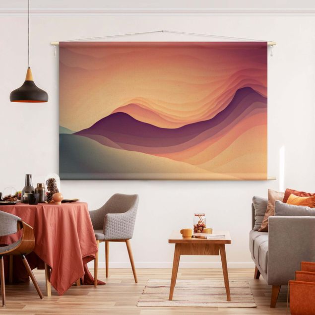 modern tapestry wall hanging Warming Colour Gradient
