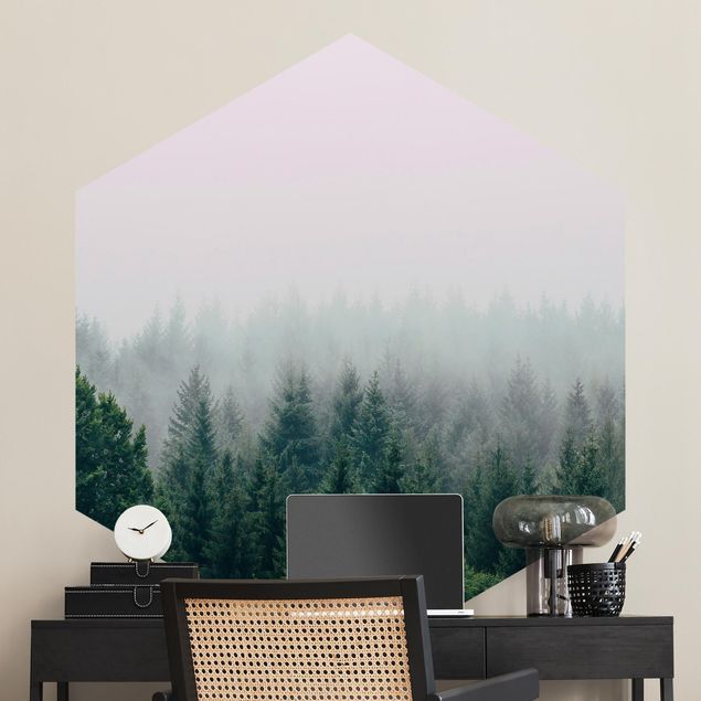 Modern wallpaper designs Foggy Forest Twilight