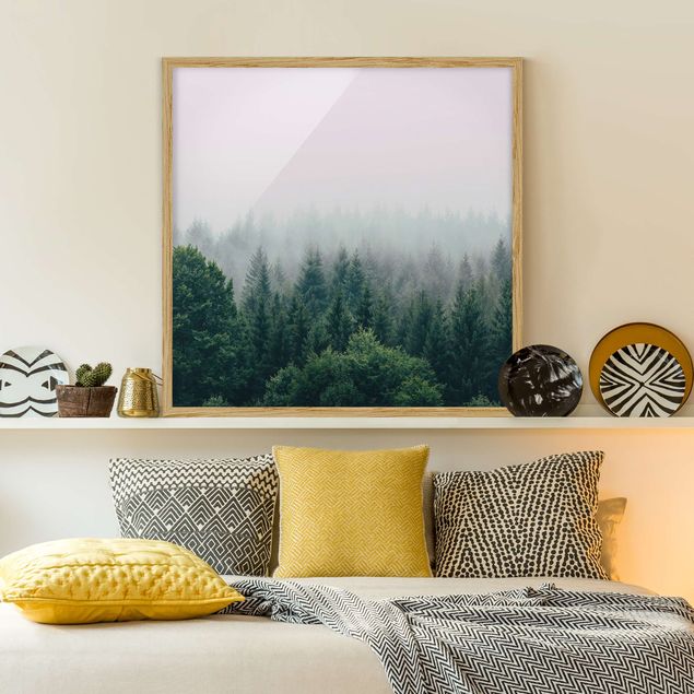 Landscape canvas prints Foggy Forest Twilight