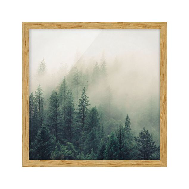 Contemporary art prints Foggy Forest Awakening