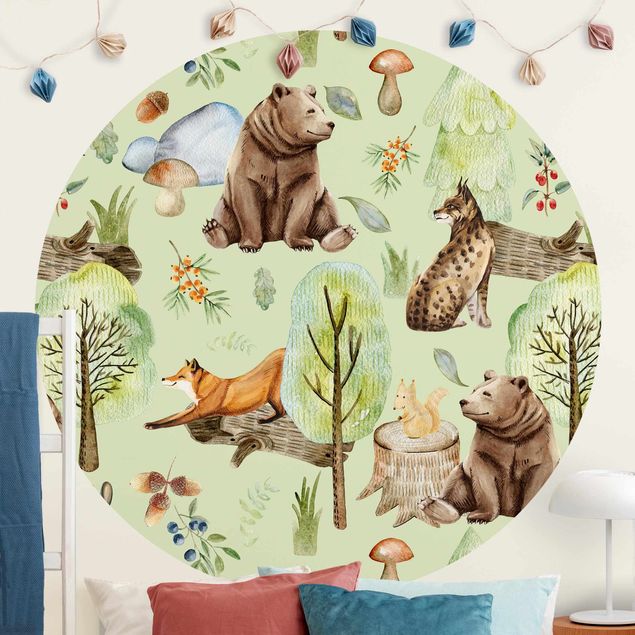 Wallpapers animals Forest Friends Bear With Squirrel