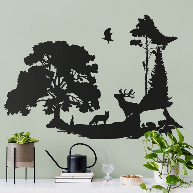 Wall stickers trees Forest clearing