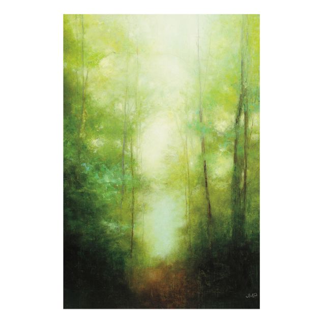 Nature wall art Forest walk in the mist