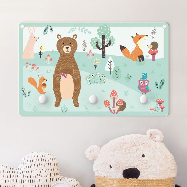 Nursery decoration Forest Animals - Gathering In A Clearing