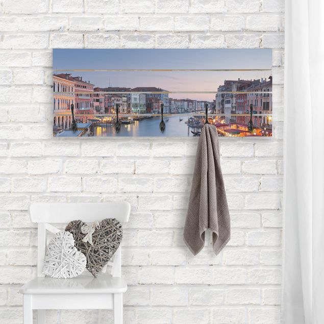 Wall mounted coat rack architecture and skylines Evening On The Grand Canal In Venice
