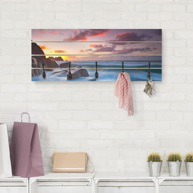 Wall mounted coat rack landscape By The Sea In Cornwall