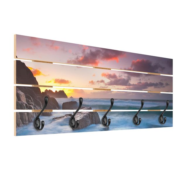 Wall mounted coat rack By The Sea In Cornwall