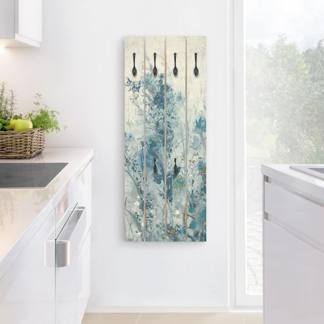Shabby chic coat rack Blue Spring Meadow I