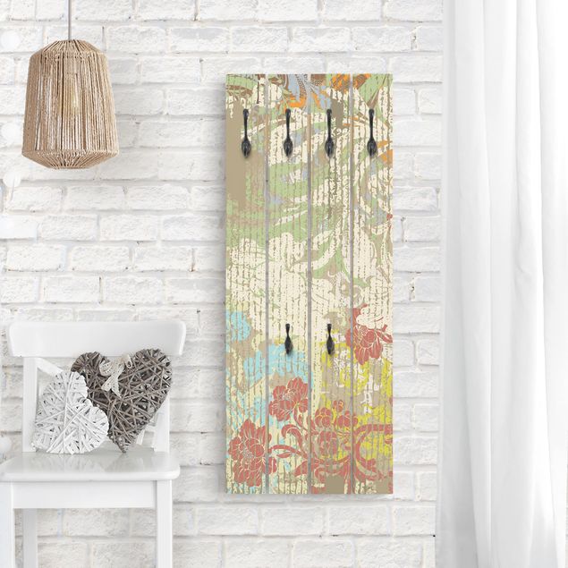 Wall mounted coat rack flower Flowers Of Past Time