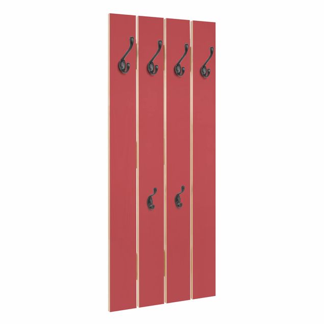 Wooden coat rack - Colour Carmin