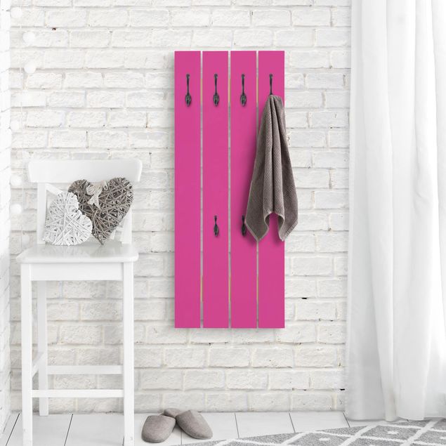 Shabby chic wall coat rack Colour Pink