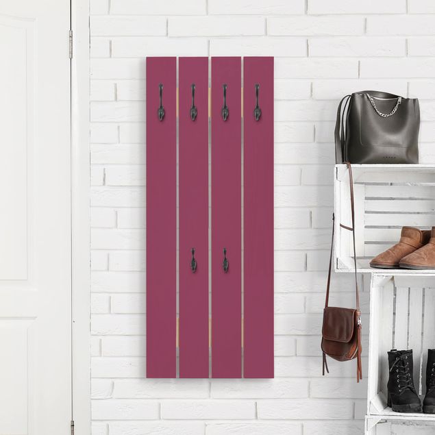 Wall mounted coat rack wood Colour Wine Red