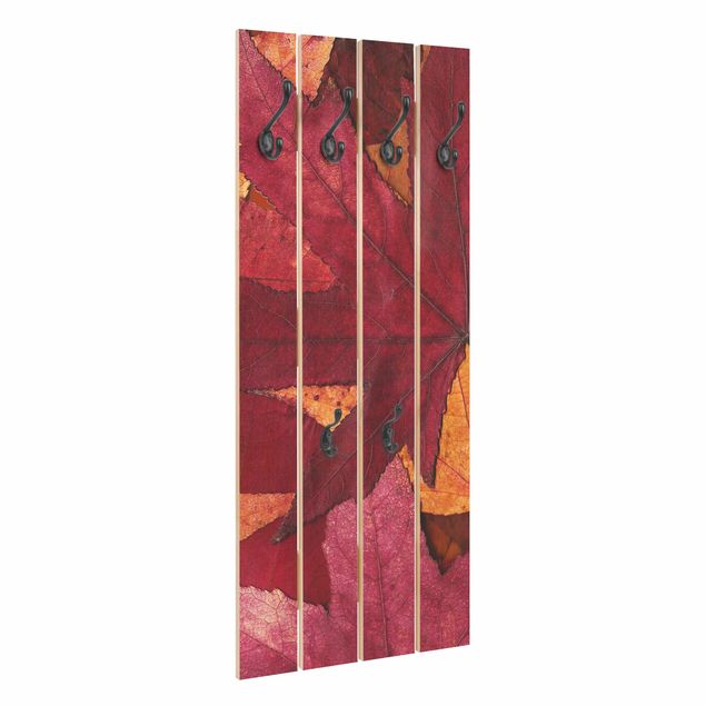 Wall coat hanger Coloured Leaves
