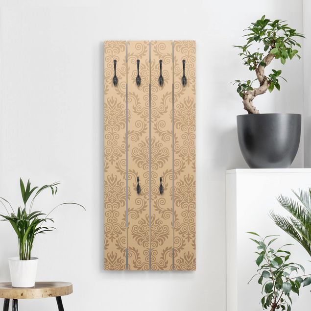 Wooden wall mounted coat rack Euterpe