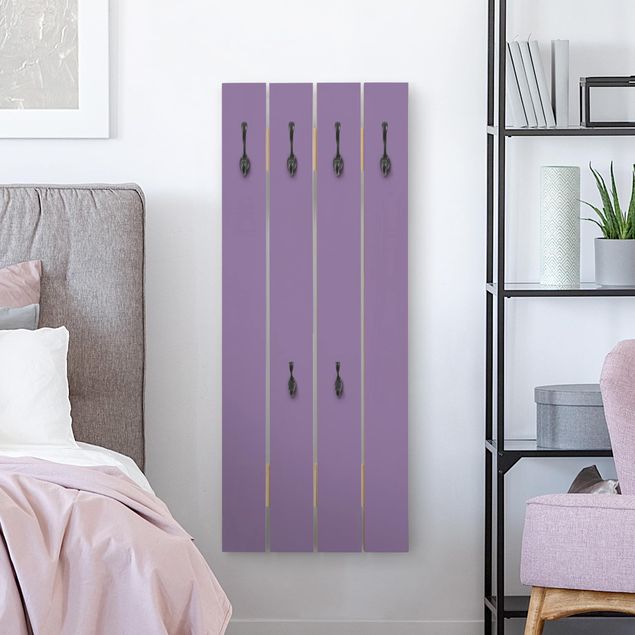 Wall mounted coat rack wood Lilac
