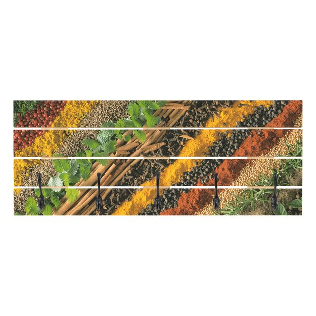 Wall mounted coat rack Bands of Spices