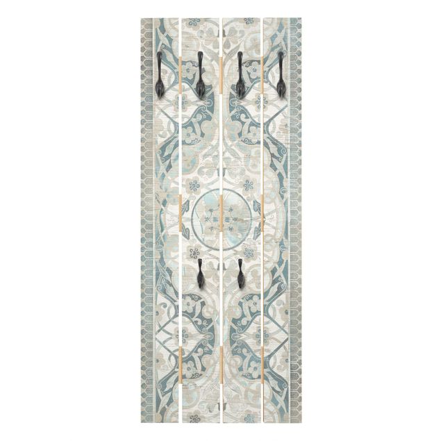 Coat rack white Wood Panels Persian Vintage I
