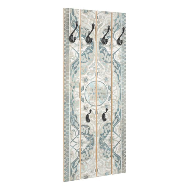 Wall mounted coat rack Wood Panels Persian Vintage I