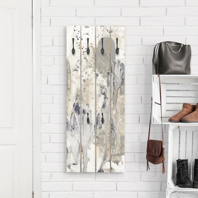 Wooden wall mounted coat rack Tribute To Taupe I