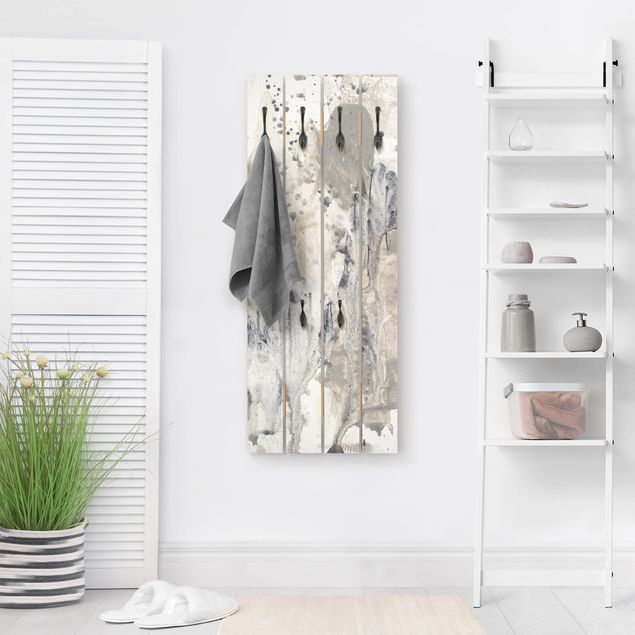 Grey wall mounted coat rack Tribute To Taupe I