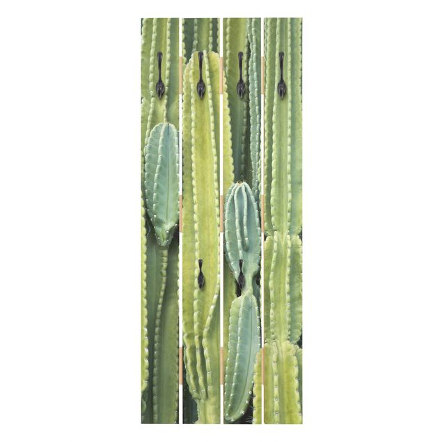 Wall mounted coat rack green Cactus Wall