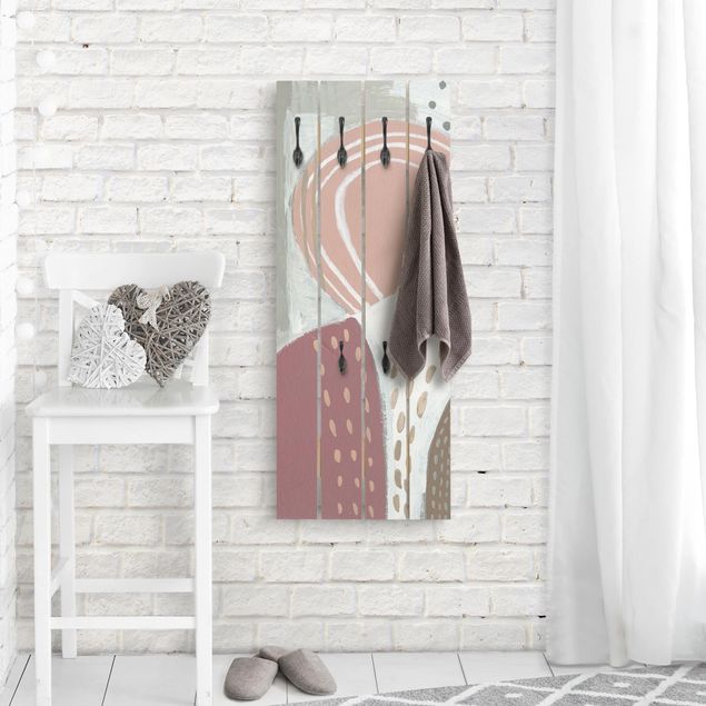 Shabby chic coat rack Carnival Of Shapes In Berry I