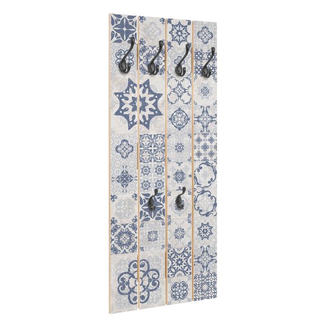 Wall mounted coat rack Ceramic Tiles Agadir Blue
