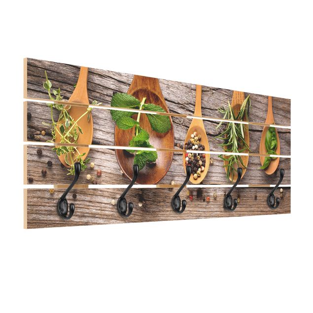 Wall mounted coat rack brown Herbs And Spices