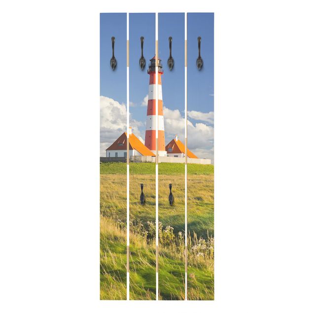 Green coat rack Lighthouse In Schleswig-Holstein