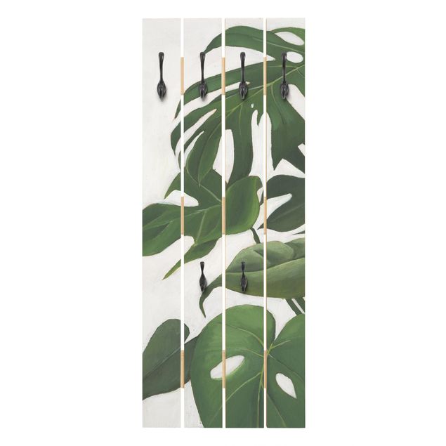 Wall mounted coat rack green Favorite Plants - Monstera