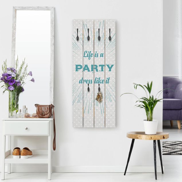 Shabby chic clothes rack Life is a Party