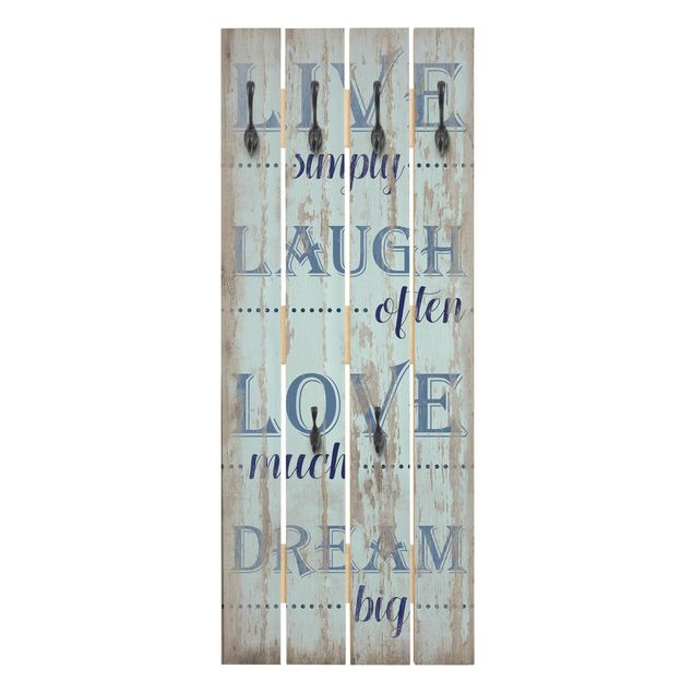 Wall mounted coat rack blue Live simply