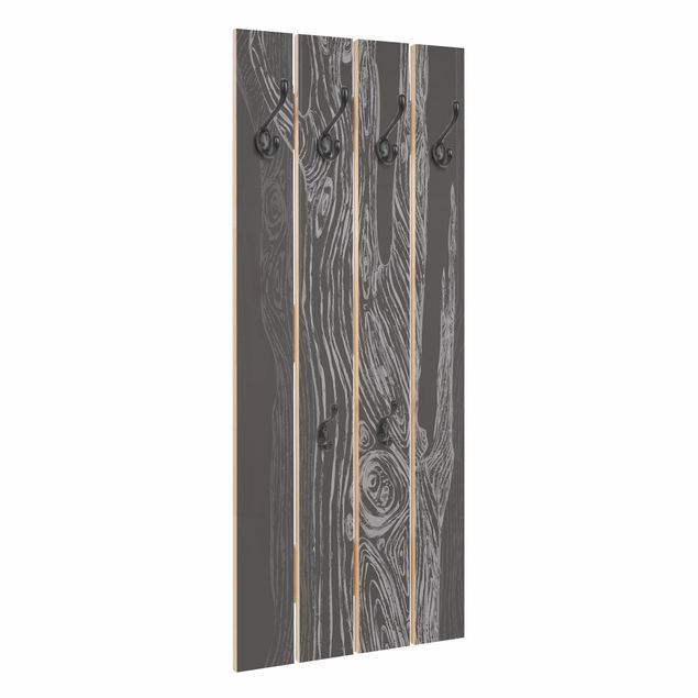 Wall mounted coat rack No.MW20 Living Forest Anthracite Grey