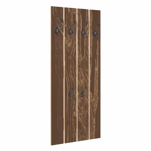 Wall coat rack No.MW2 Forest Brown-Sand