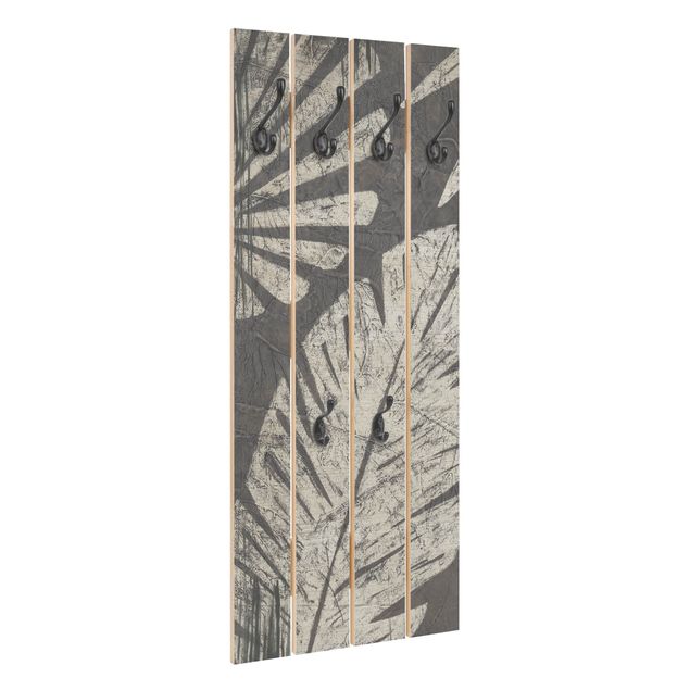 Wall coat hanger Palm Leaves Dark Grey Backdrop